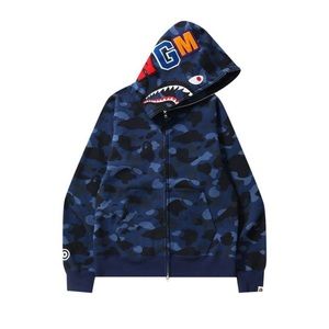 BAPE Color Camo Shark Full Zip Hoodie 'Navy'